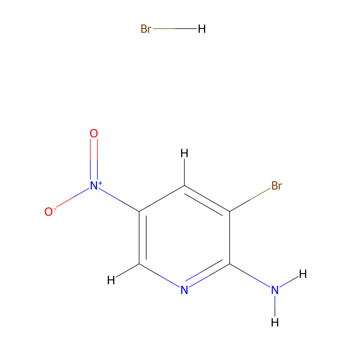 3-Bromo-5-nitropyridin-2-amine;hydrobromide molecular structure, CAS 1052539-55-5