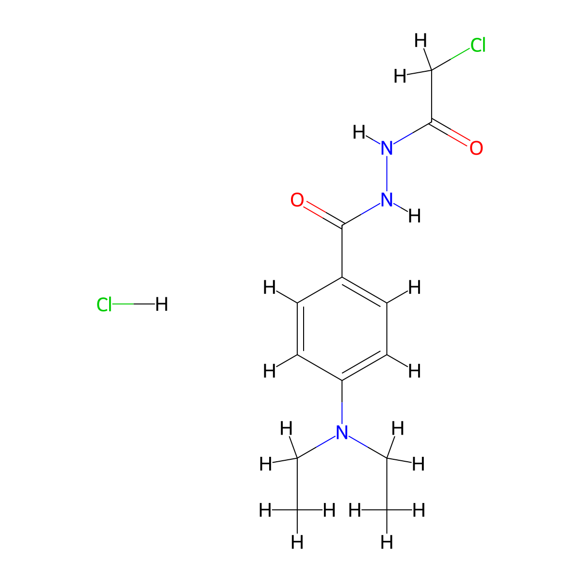 N'-(2-chloroacetyl)-4-(diethylamino)benzohydrazide hydrochloride molecular structure, CAS 1052539-57-7