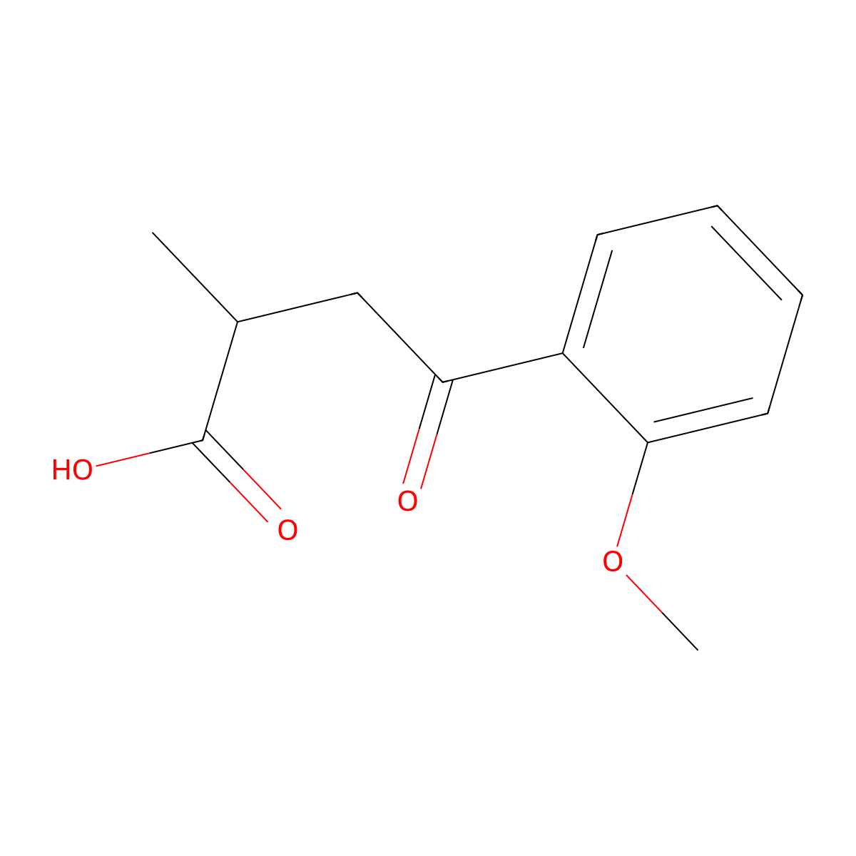 4-(2-Methoxyphenyl)-2-methyl-4-oxobutanoic acid molecular structure, CAS 105254-01-1
