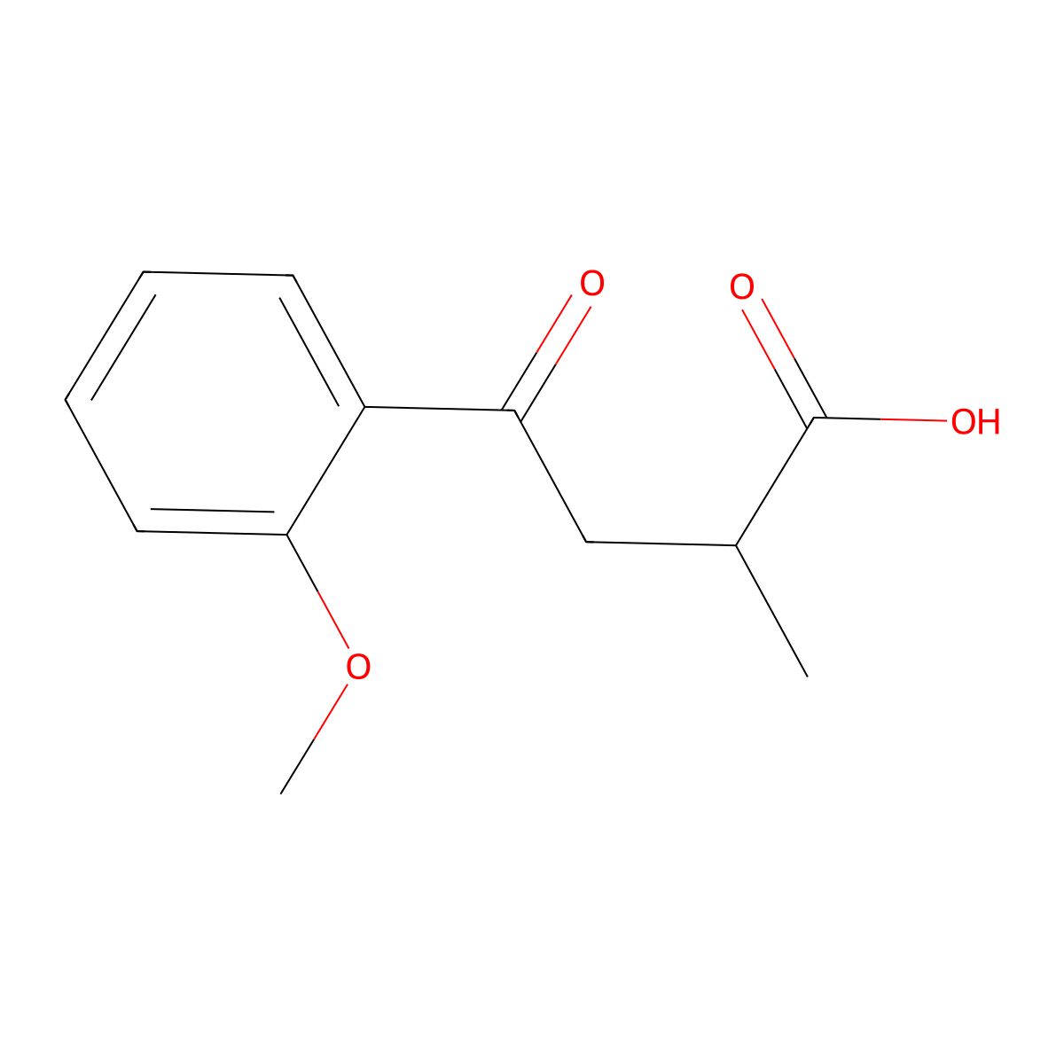 4-(2-Methoxyphenyl)-2-methyl-4-oxobutanoic acid molecular structure, CAS 105254-01-1