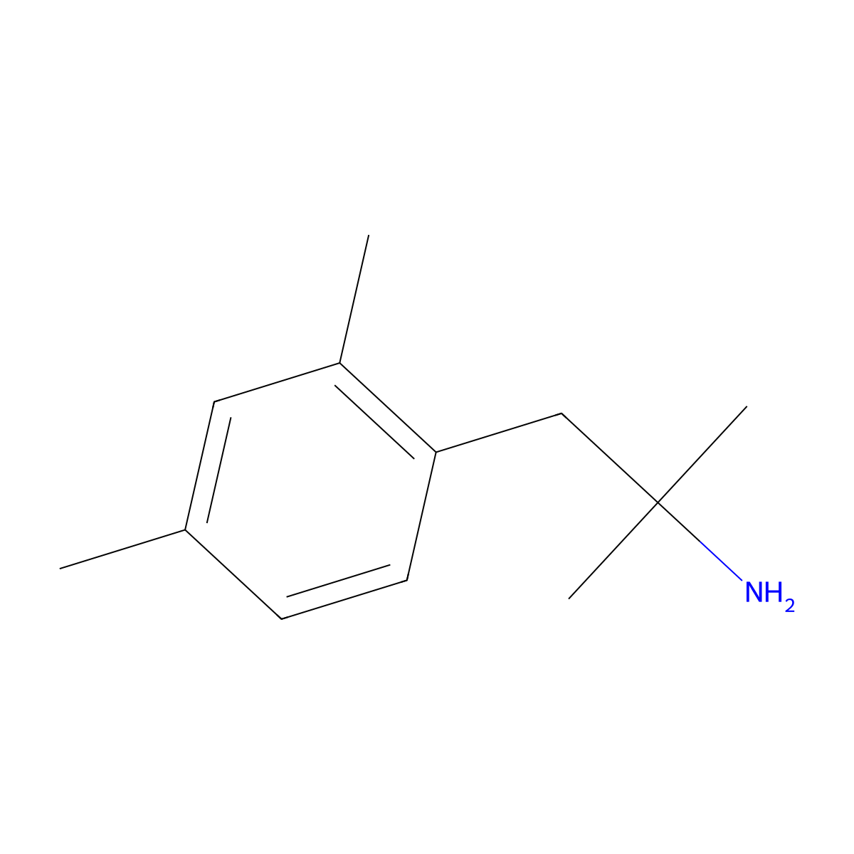 1-(2,4-Dimethylphenyl)-2-methylpropan-2-amine molecular structure, CAS 105254-10-2