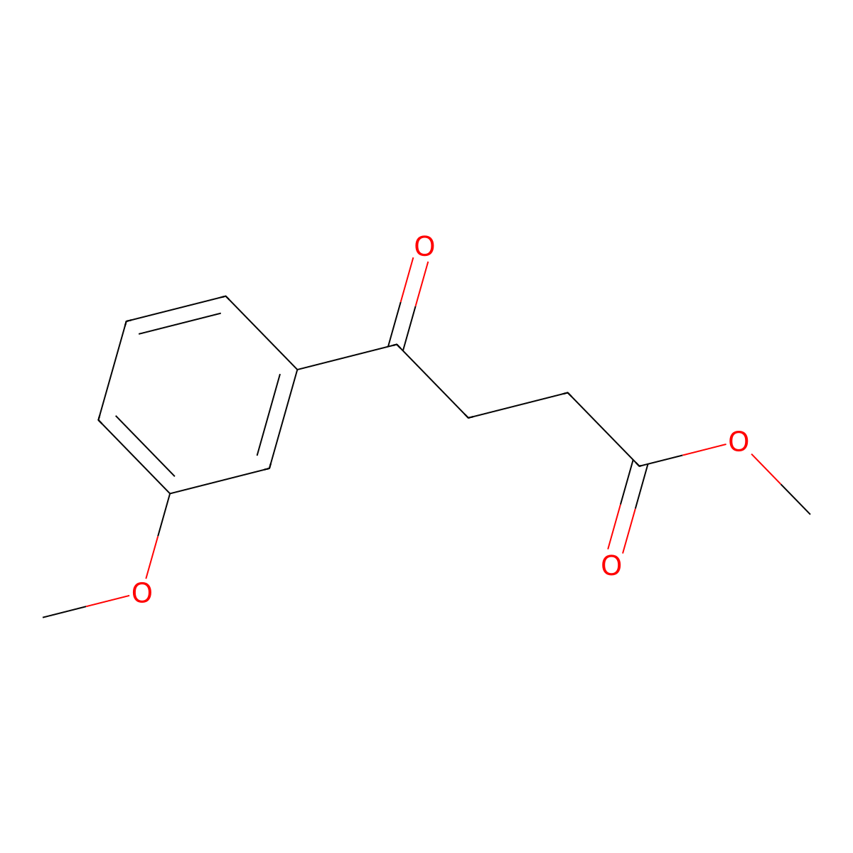Methyl 4-(3-methoxyphenyl)-4-oxobutanoate molecular structure, CAS 105254-39-5