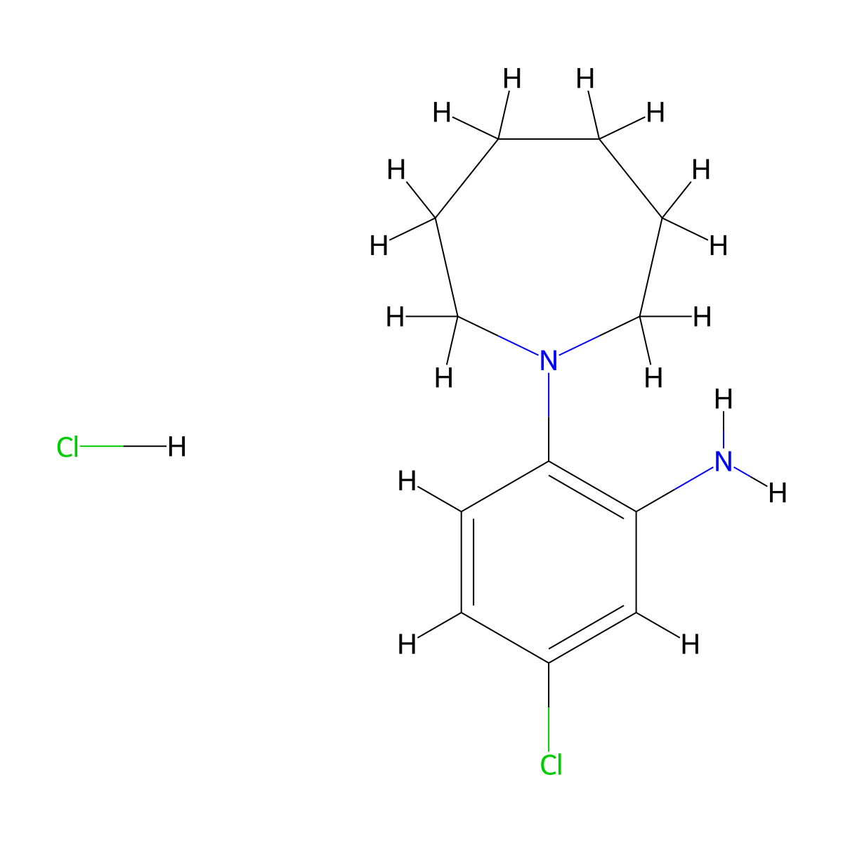 2-(Azepan-1-yl)-5-chloroaniline hydrochloride molecular structure, CAS 1052540-85-8