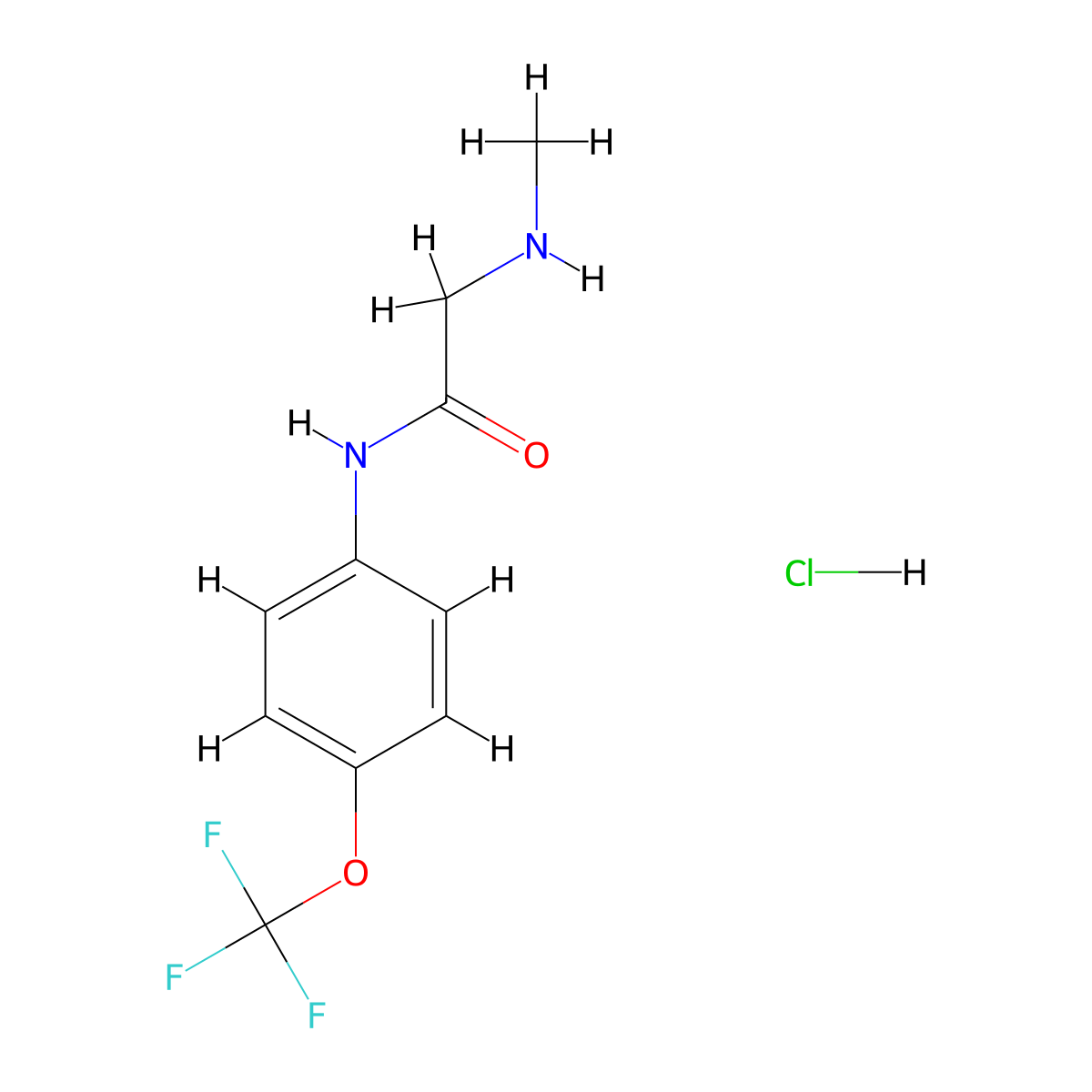 2-(methylamino)-N-[4-(trifluoromethoxy)phenyl]acetamide hydrochloride molecular structure, CAS 1052541-17-9