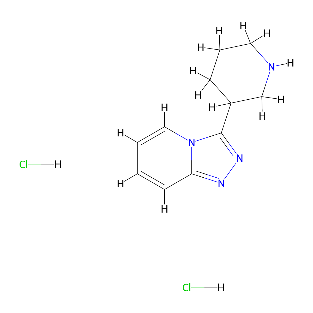 3-((1,2,4)Triazolo(4,3-a)pyridin-3-yl)piperidine dihydrochloride molecular structure, CAS 1052541-62-4
