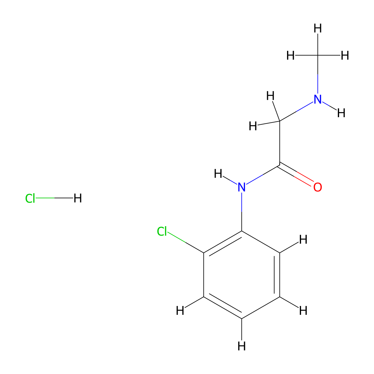 N-(2-chlorophenyl)-2-(methylamino)acetamide hydrochloride molecular structure, CAS 1052542-12-7