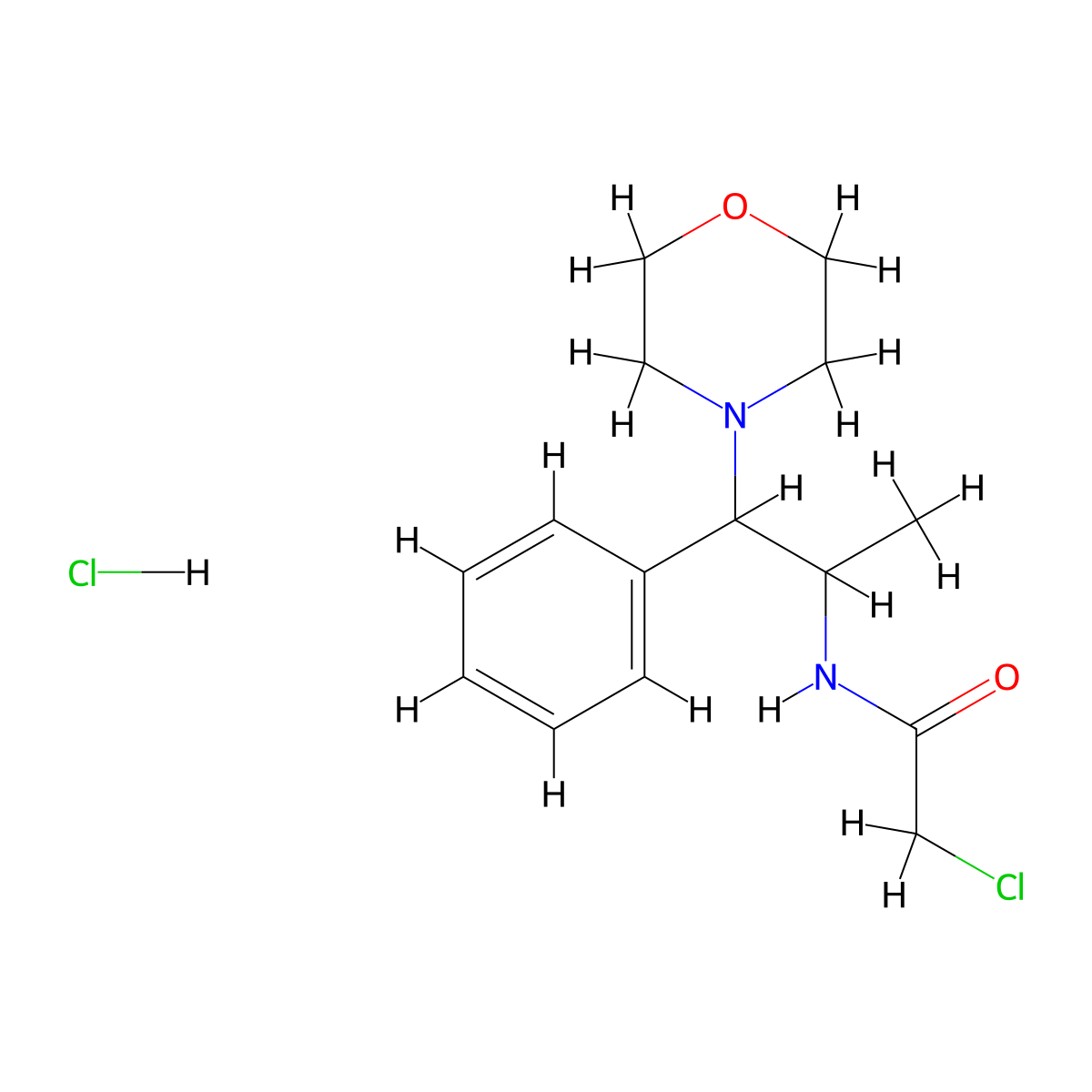 2-chloro-N-[1-(morpholin-4-yl)-1-phenylpropan-2-yl]acetamide hydrochloride molecular structure, CAS 1052542-78-5