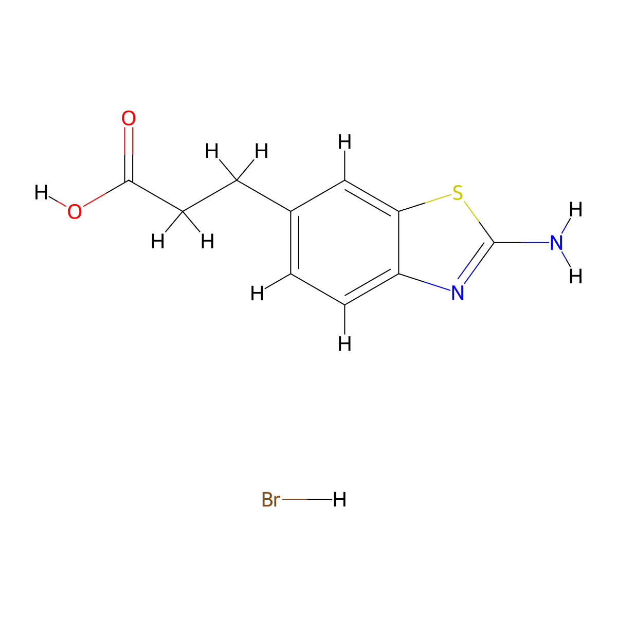 3-(2-Aminobenzo[d]thiazol-6-yl)propanoic acid hydrobromide molecular structure, CAS 1052543-53-9