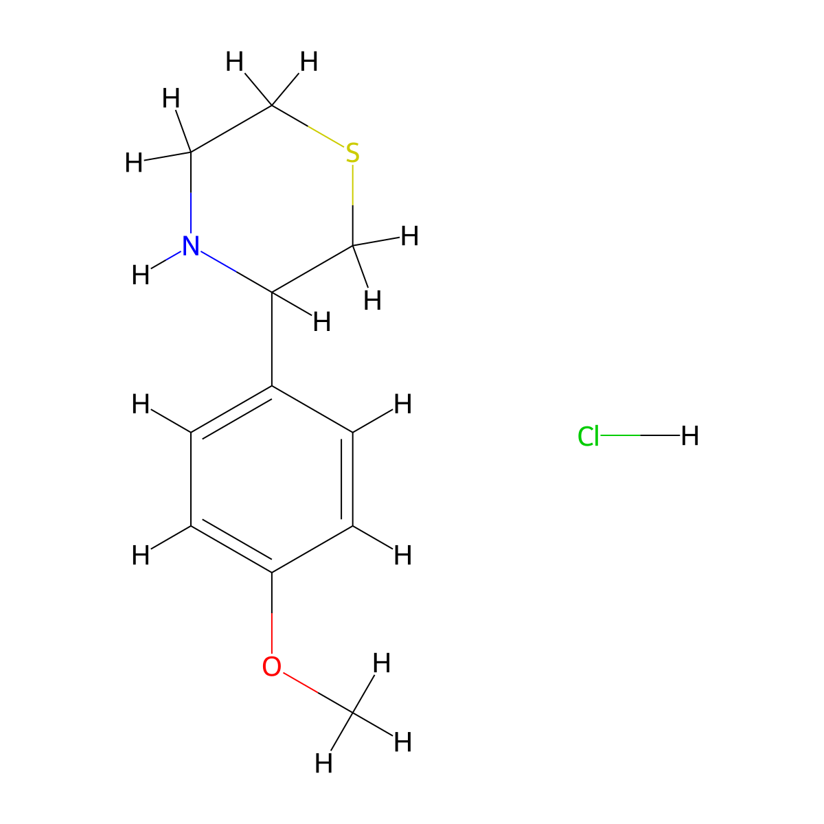 3-(4-Methoxyphenyl)thiomorpholine hydrochloride molecular structure, CAS 1052543-94-8