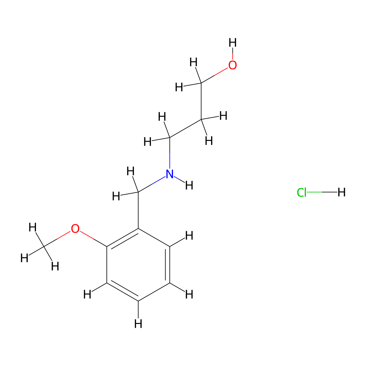 3-[(2-Methoxybenzyl)amino]-1-propanol hydrochloride molecular structure, CAS 1052544-20-3