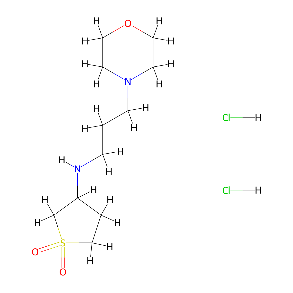 3-{[3-(Morpholin-4-yl)propyl]amino}-1lambda6-thiolane-1,1-dione dihydrochloride molecular structure, CAS 1052544-24-7