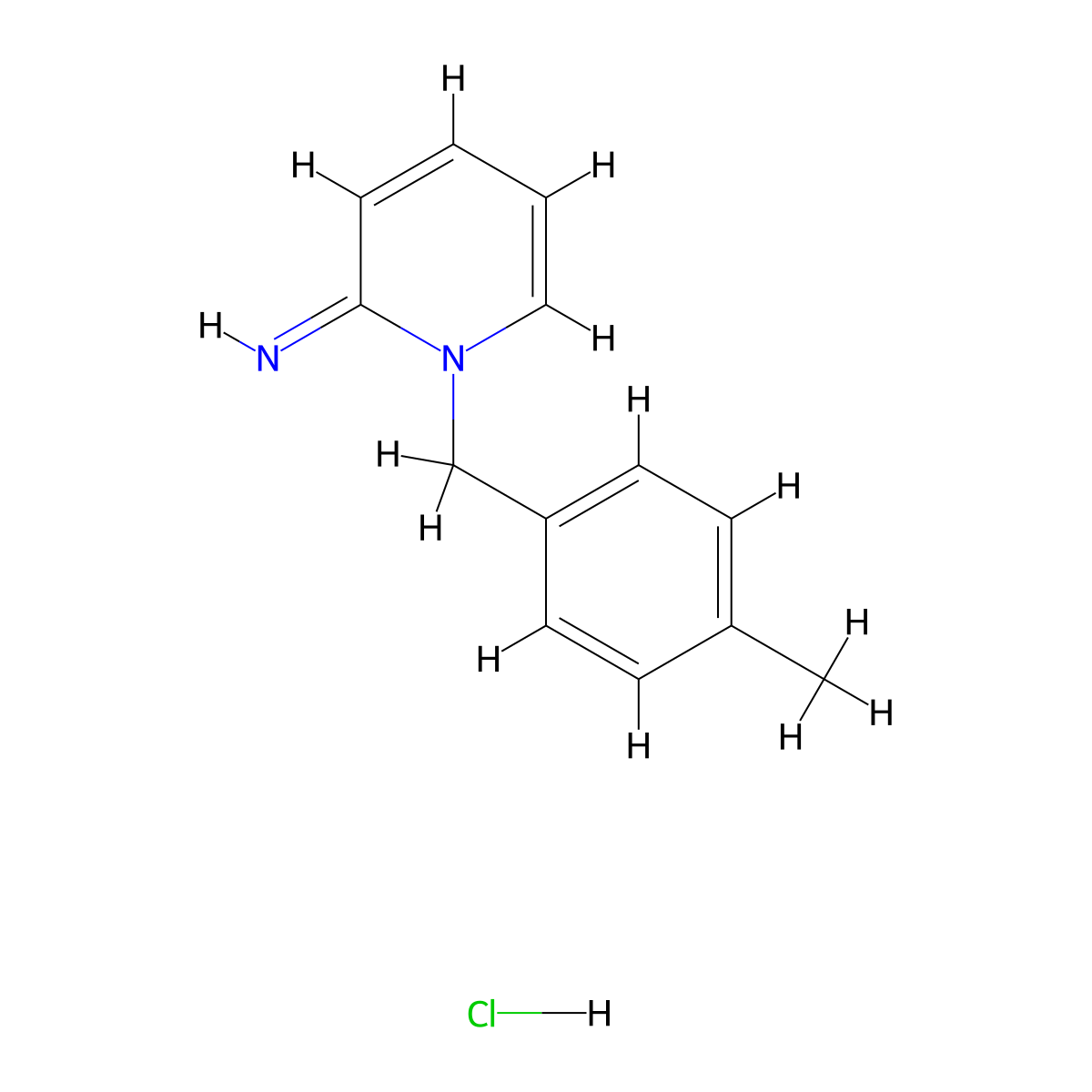 1-[(4-Methylphenyl)methyl]-1,2-dihydropyridin-2-imine hydrochloride molecular structure, CAS 1052545-57-9