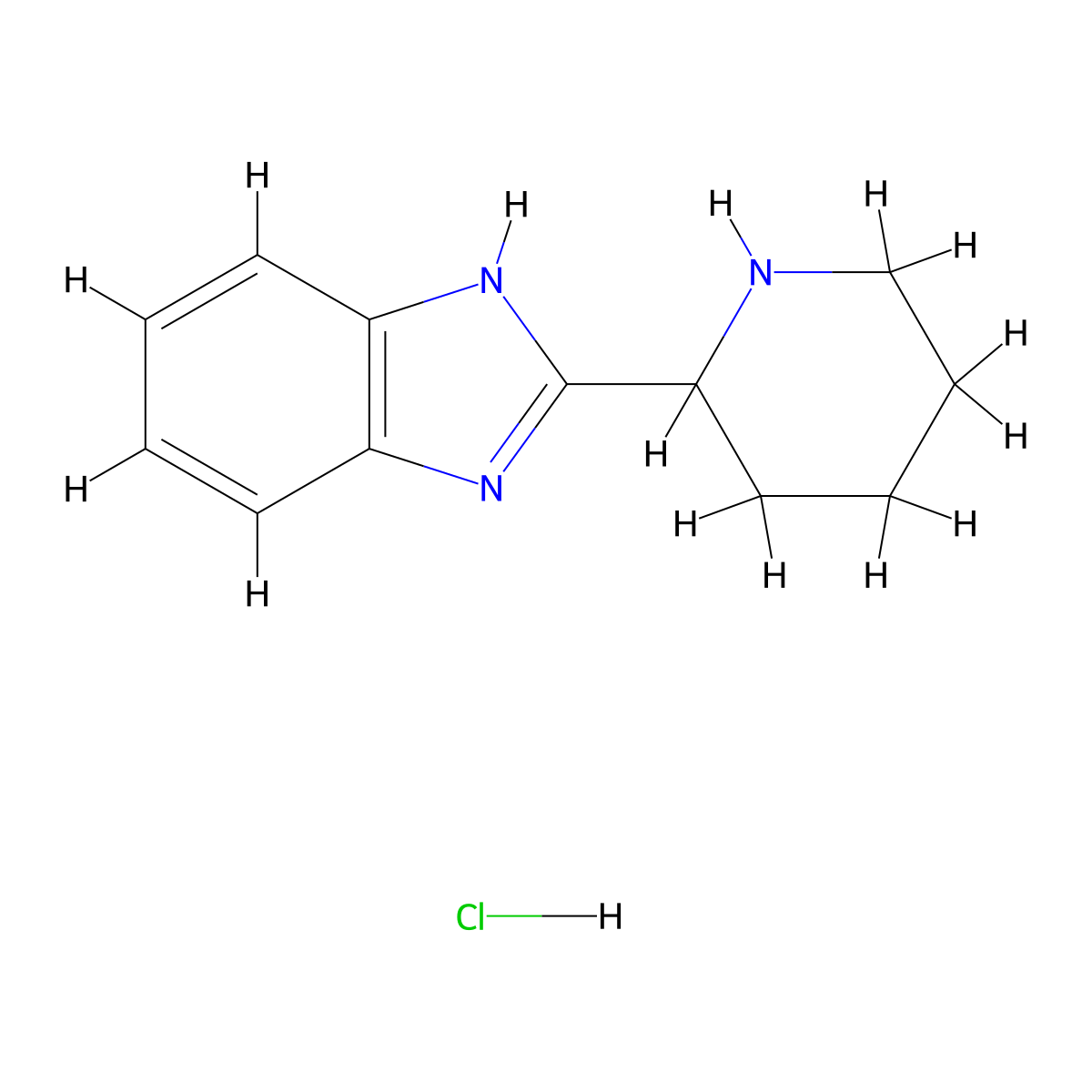 2-(Piperidin-2-yl)-1H-benzimidazole--hydrogen chloride (1/1) molecular structure, CAS 1052546-11-8