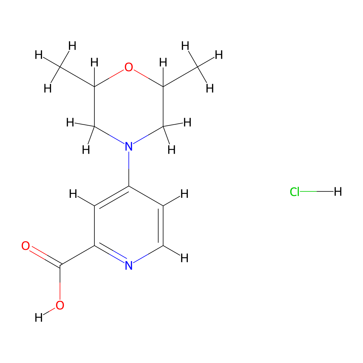 4-(2,6-Dimethylmorpholin-4-yl)pyridine-2-carboxylic acid hydrochloride molecular structure, CAS 1052546-71-0