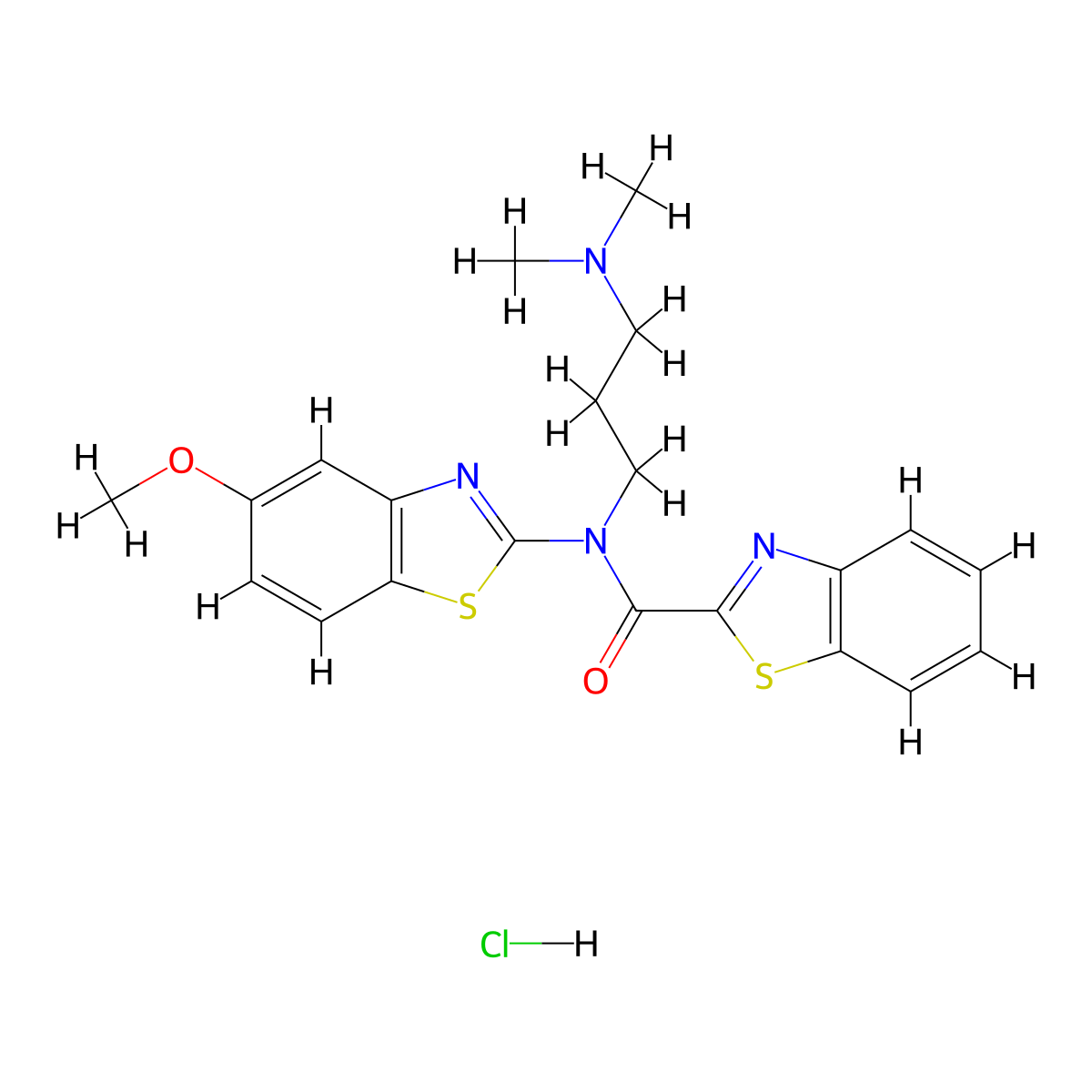 N-(3-(dimethylamino)propyl)-N-(5-methoxybenzo[d]thiazol-2-yl)benzo[d]thiazole-2-carboxamide hydrochloride molecular structure, CAS 1052546-99-2