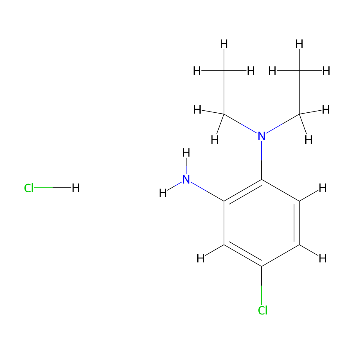 4-chloro-N1,N1-diethylbenzene-1,2-diamine hydrochloride molecular structure, CAS 1052547-67-7