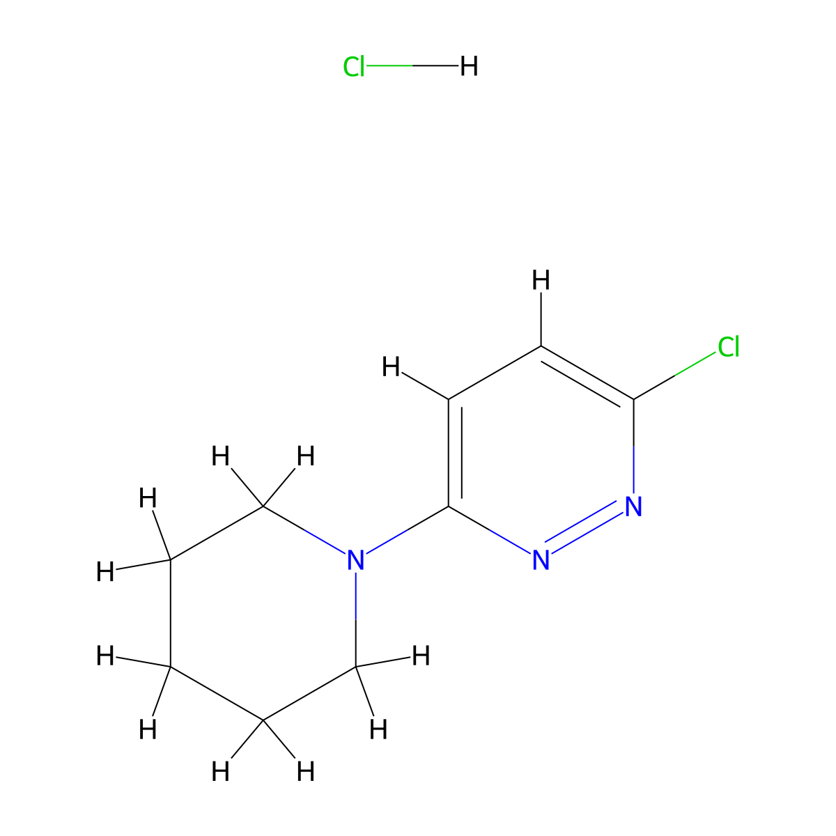 3-Chloro-6-(piperidin-1-yl)pyridazine hydrochloride molecular structure, CAS 1052547-78-0