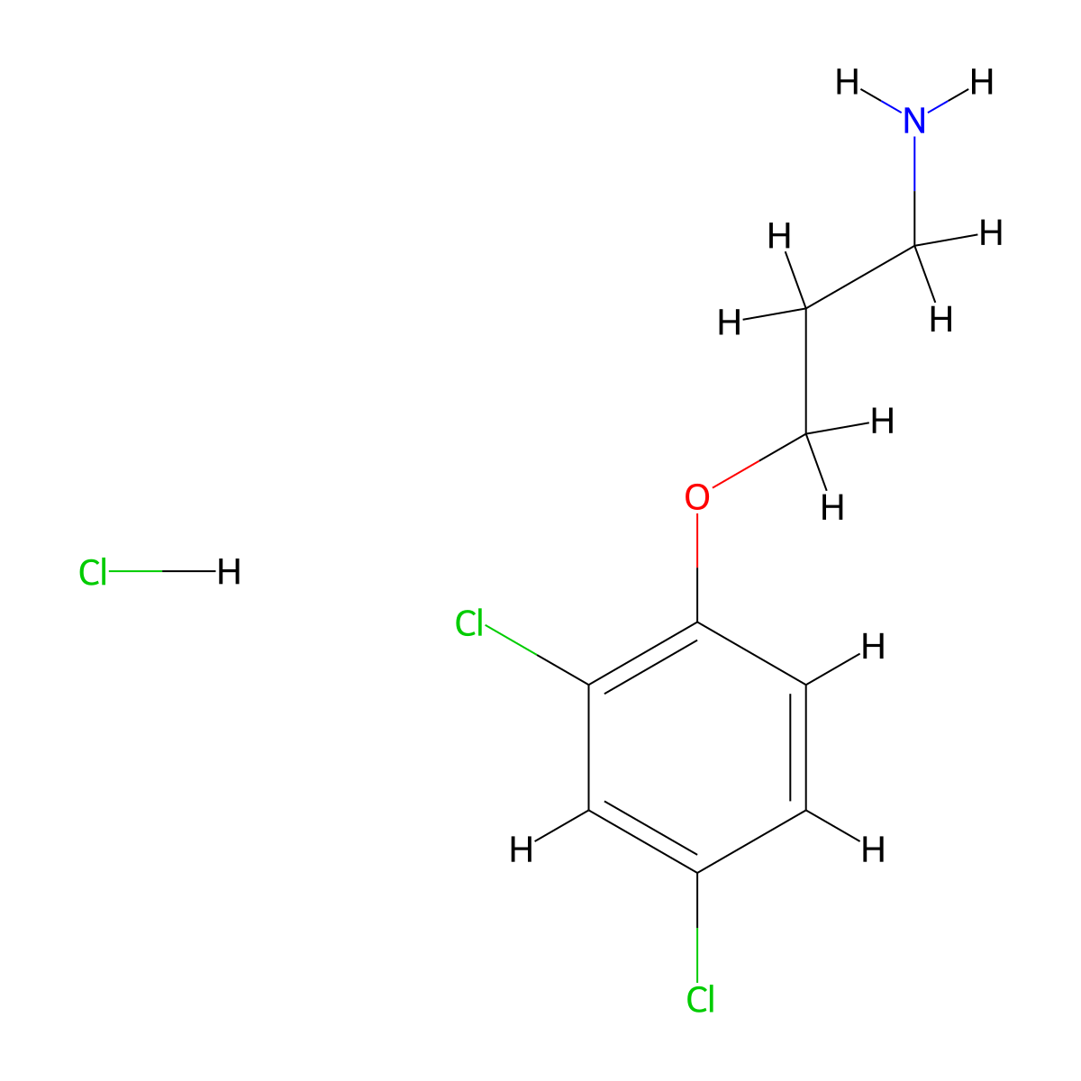 3-(2,4-Dichlorophenoxy)propan-1-amine hydrochloride molecular structure, CAS 1052548-74-9