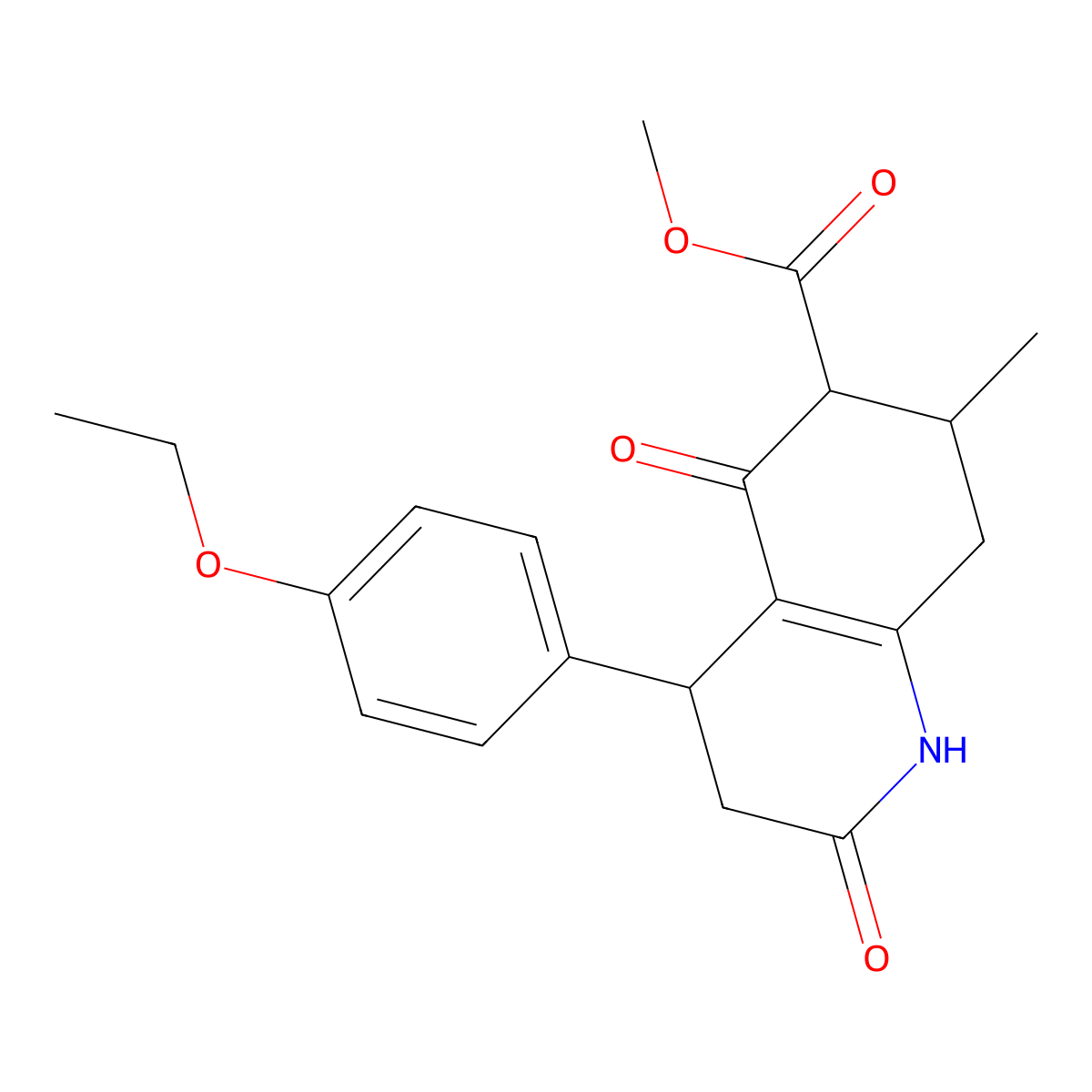 Methyl 4-(4-ethoxyphenyl)-7-methyl-2,5-dioxo-1,2,3,4,5,6,7,8-octahydroquinoline-6-carboxylate molecular structure, CAS 1052548-93-2