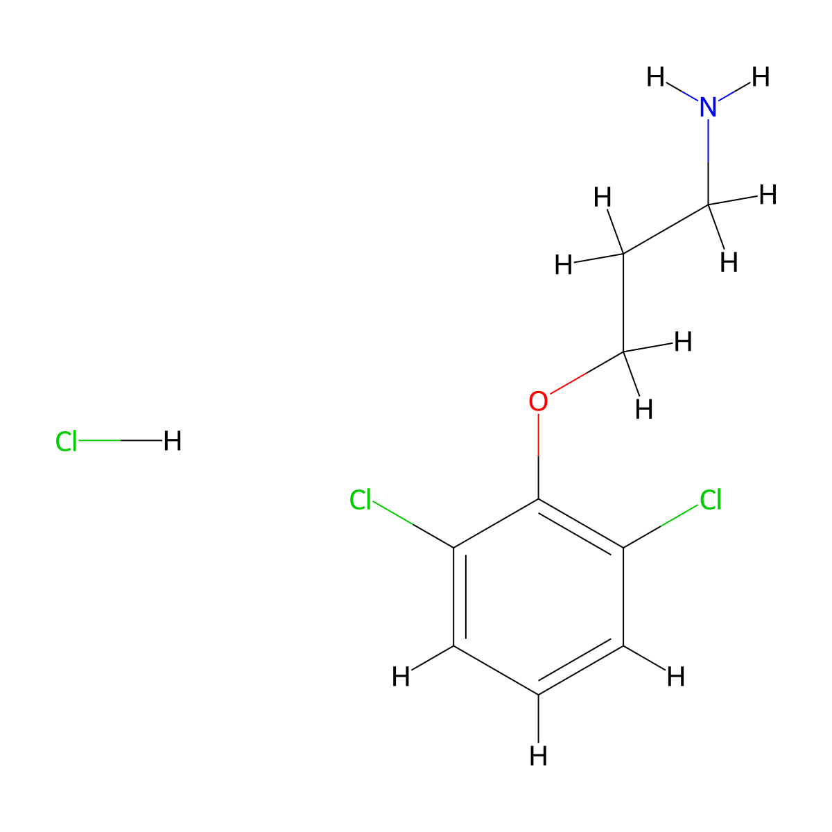 3-(2,6-Dichlorophenoxy)-1-propanamine hydrochloride molecular structure, CAS 1052548-94-3