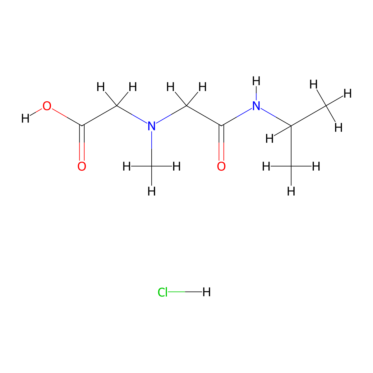 2-[Methyl({[(propan-2-yl)carbamoyl]methyl})amino]acetic acid hydrochloride molecular structure, CAS 1052549-64-0