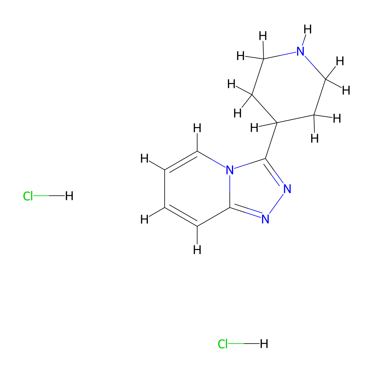 4-{[1,2,4]Triazolo[4,3-a]pyridin-3-yl}piperidine dihydrochloride molecular structure, CAS 1052549-93-5