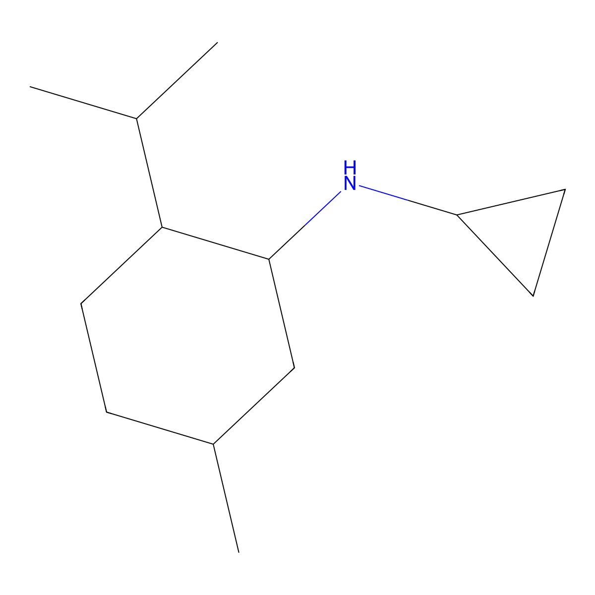 N-cyclopropyl-5-methyl-2-(propan-2-yl)cyclohexan-1-amine molecular structure, CAS 1052550-59-0