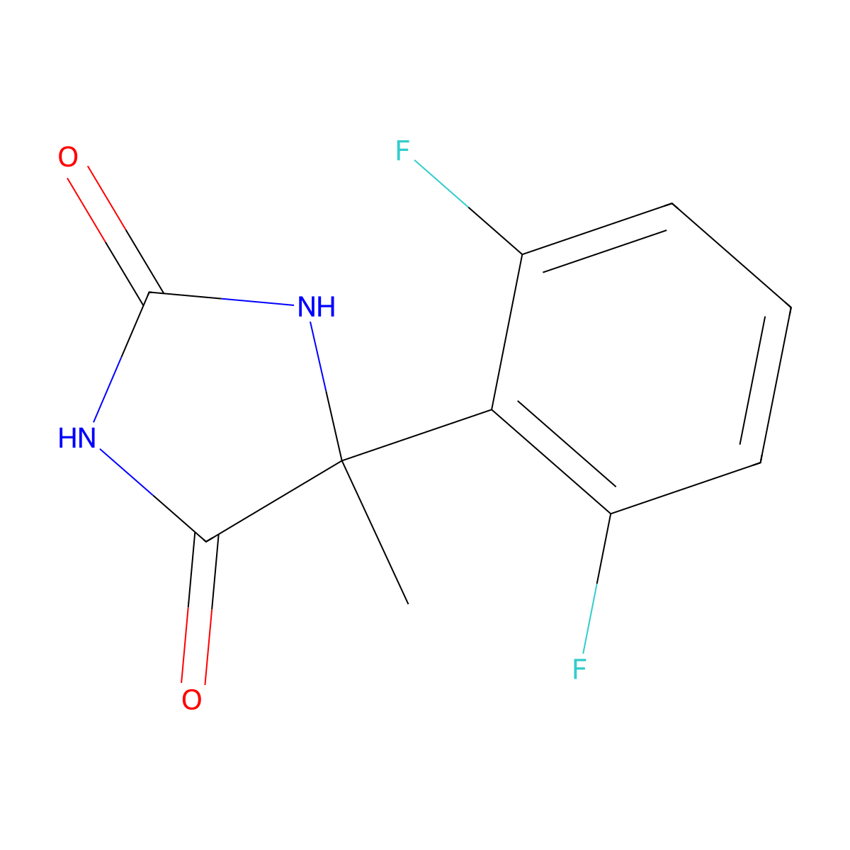 5-(2,6-Difluorophenyl)-5-methylimidazolidine-2,4-dione molecular structure, CAS 1052550-71-6