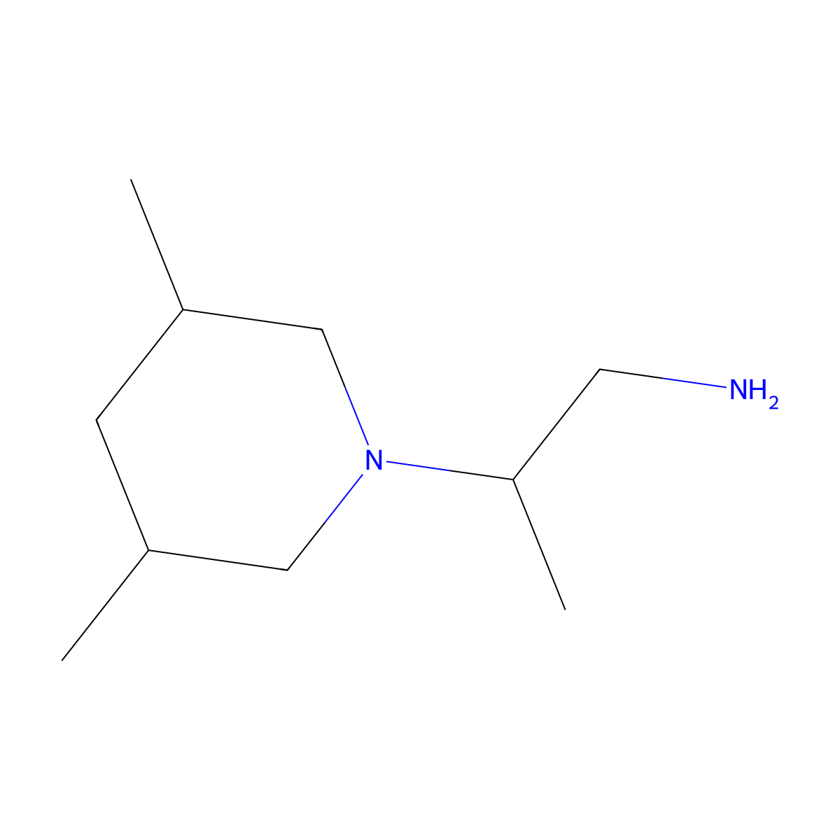 2-(3,5-Dimethylpiperidin-1-YL)propan-1-amine molecular structure, CAS 1052552-09-6