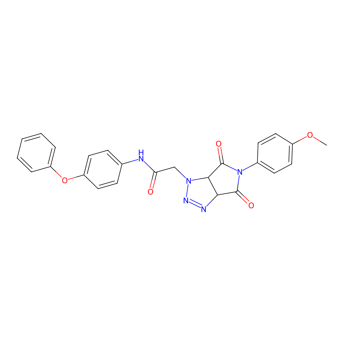 2-[5-(4-methoxyphenyl)-4,6-dioxo-1H,3aH,4H,5H,6H,6aH-pyrrolo[3,4-d][1,2,3]triazol-1-yl]-N-(4-phenoxyphenyl)acetamide molecular structure, CAS 1052552-84-7