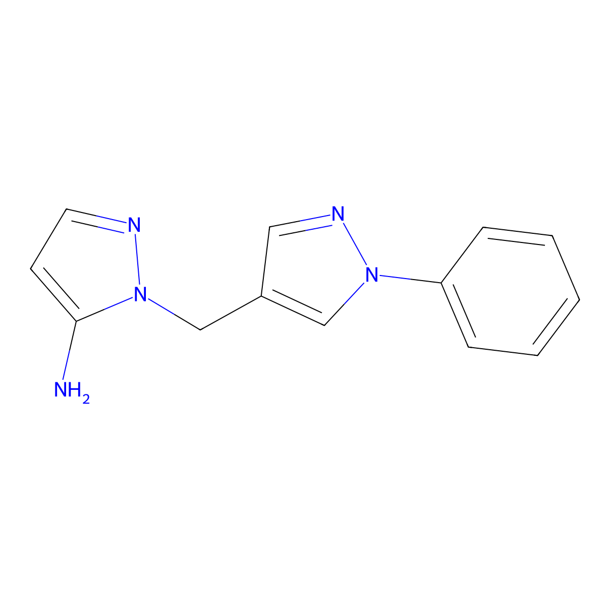 1-[(1-Phenyl-1H-pyrazol-4-YL)methyl]-1H-pyrazol-5-amine molecular structure, CAS 1052554-89-8