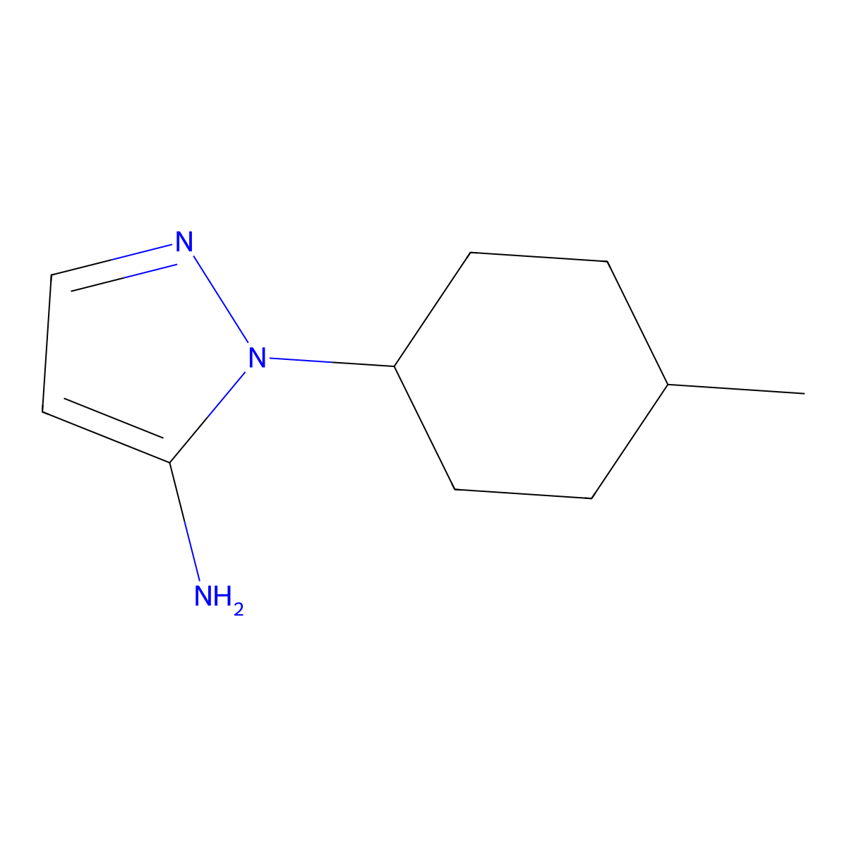 1-(4-methylcyclohexyl)-1H-pyrazol-5-amine molecular structure, CAS 1052555-94-8