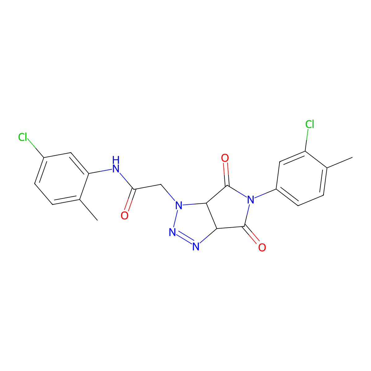 N-(5-chloro-2-methylphenyl)-2-(5-(3-chloro-4-methylphenyl)-4,6-dioxo-4,5,6,6a-tetrahydropyrrolo[3,4-d][1,2,3]triazol-1(3aH)-yl)acetamide molecular structure, CAS 1052560-46-9
