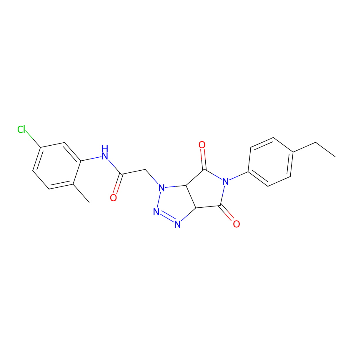 N-(5-chloro-2-methylphenyl)-2-(5-(4-ethylphenyl)-4,6-dioxo-4,5,6,6a-tetrahydropyrrolo[3,4-d][1,2,3]triazol-1(3aH)-yl)acetamide molecular structure, CAS 1052561-94-0