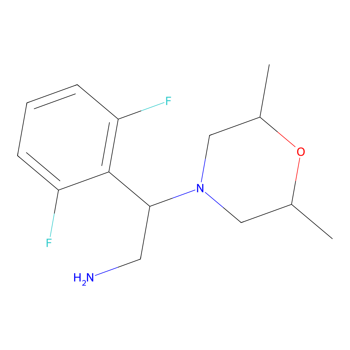 2-(2,6-Difluorophenyl)-2-(2,6-dimethylmorpholin-4-yl)ethan-1-amine molecular structure, CAS 1052562-21-6