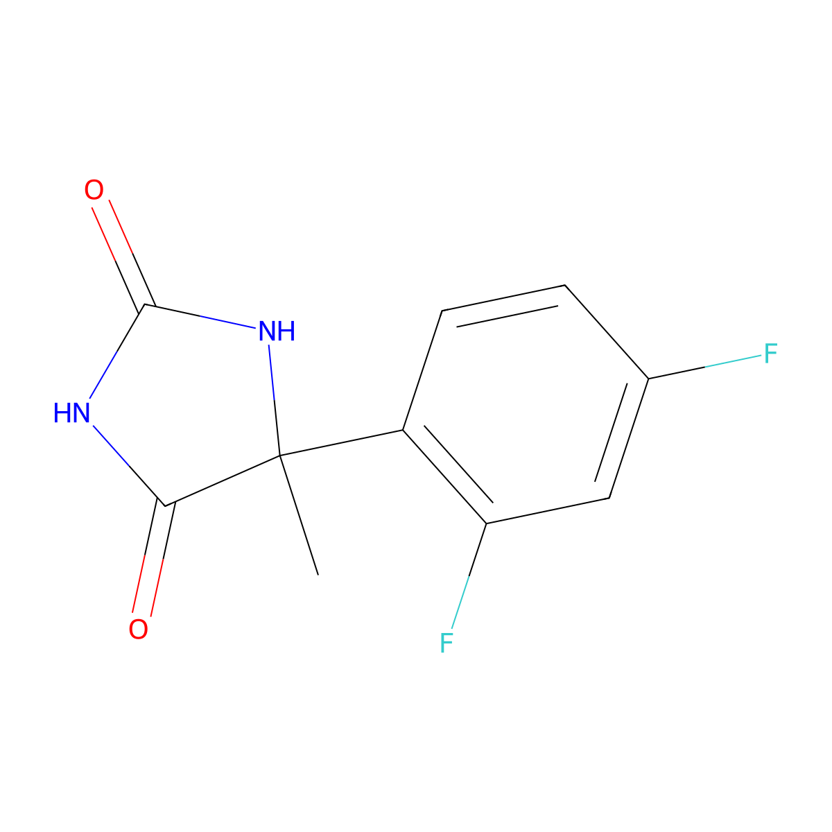 5-(2,4-Difluorophenyl)-5-methylimidazolidine-2,4-dione molecular structure, CAS 1052563-07-1
