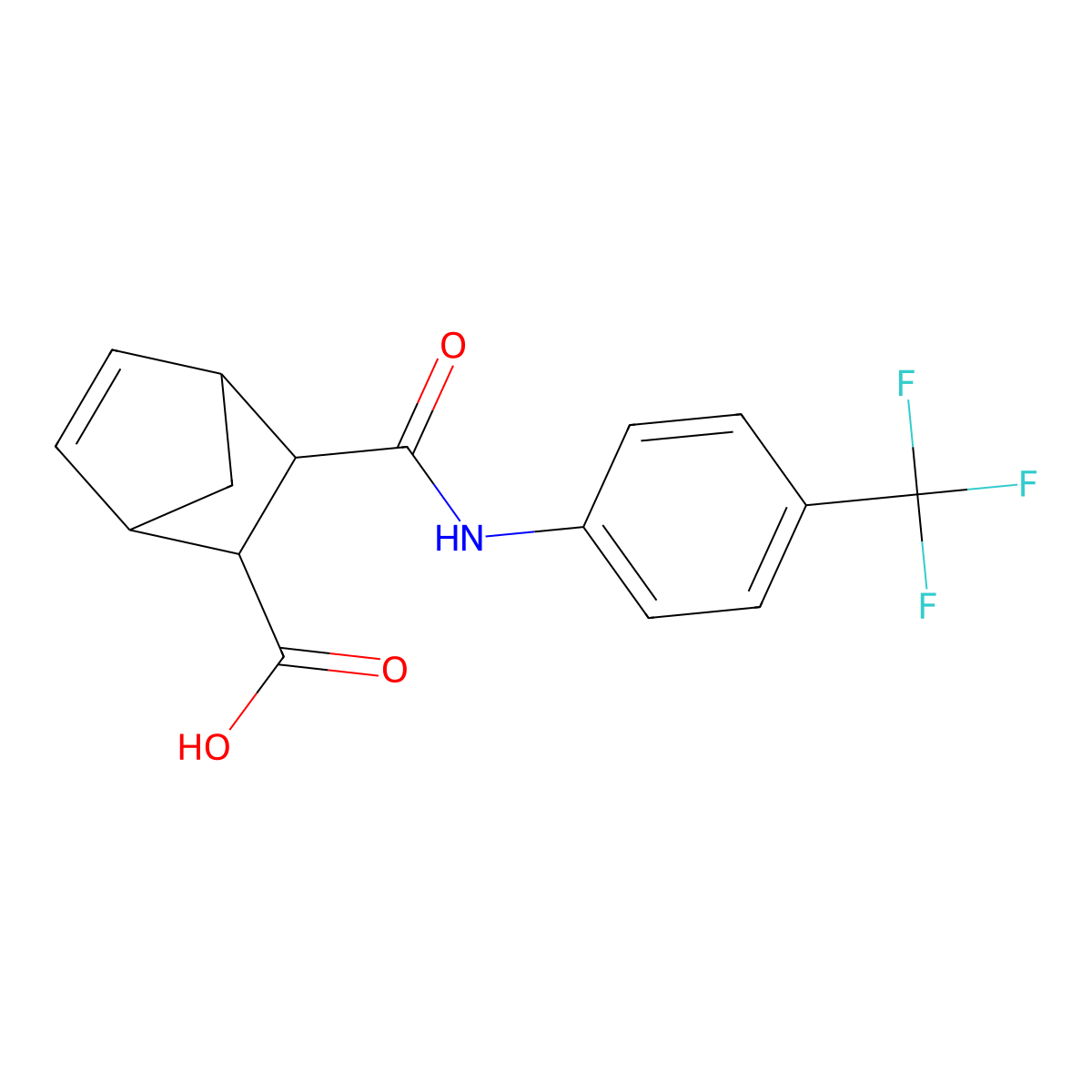 3-{[4-(Trifluoromethyl)phenyl]carbamoyl}bicyclo[2.2.1]hept-5-ene-2-carboxylic acid molecular structure, CAS 1052571-53-5
