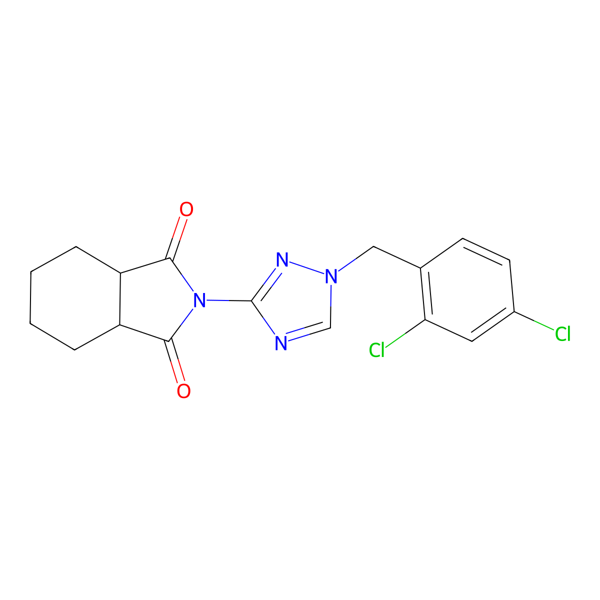 (3aR,7aS)-2-[1-(2,4-dichlorobenzyl)-1H-1,2,4-triazol-3-yl]hexahydro-1H-isoindole-1,3(2H)-dione molecular structure, CAS 1052575-11-7