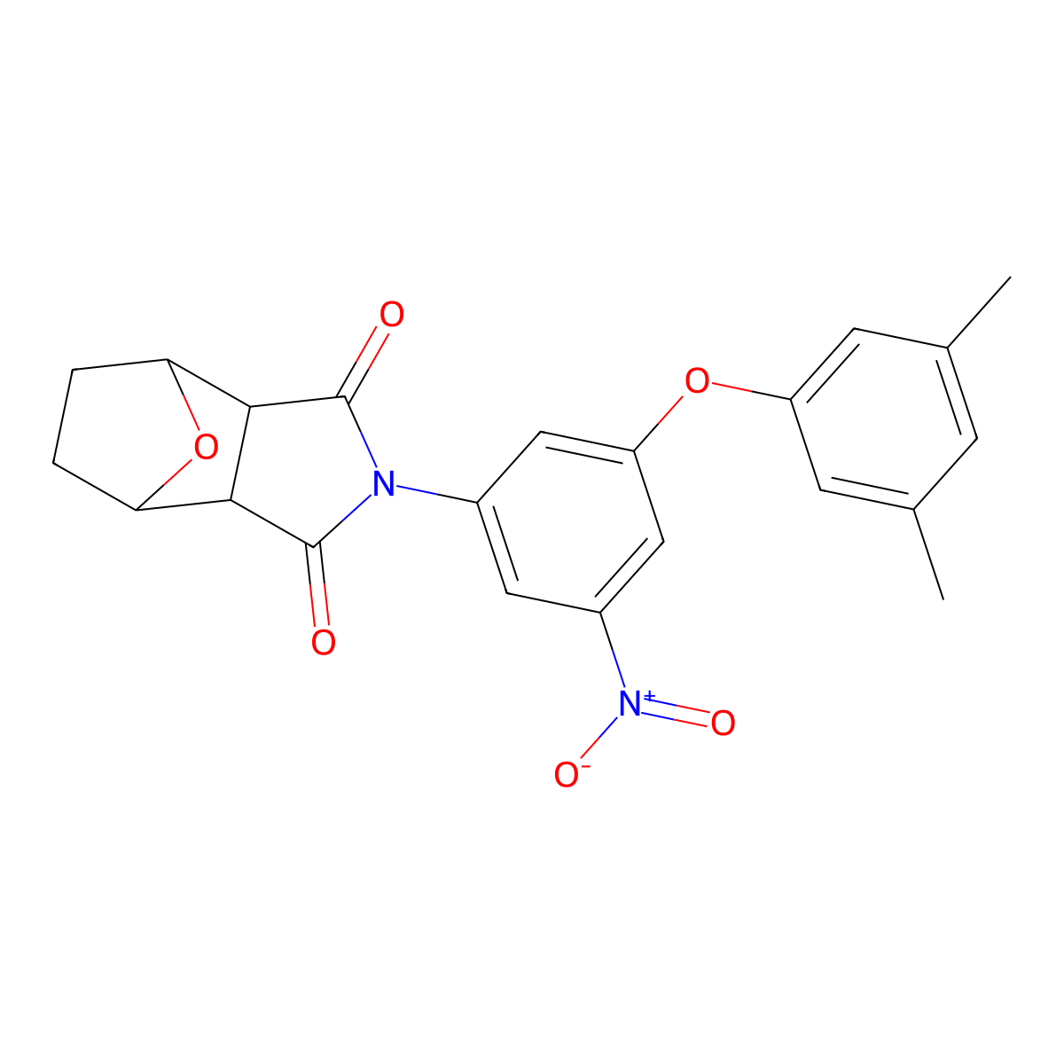 2-[3-(3,5-dimethylphenoxy)-5-nitrophenyl]hexahydro-1H-4,7-epoxyisoindole-1,3(2H)-dione molecular structure, CAS 1052576-16-5