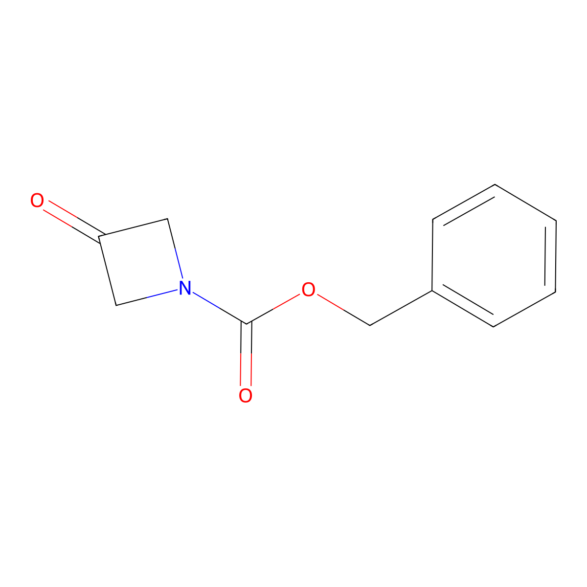 Benzyl 3-oxoazetidine-1-carboxylate molecular structure, CAS 105258-93-3