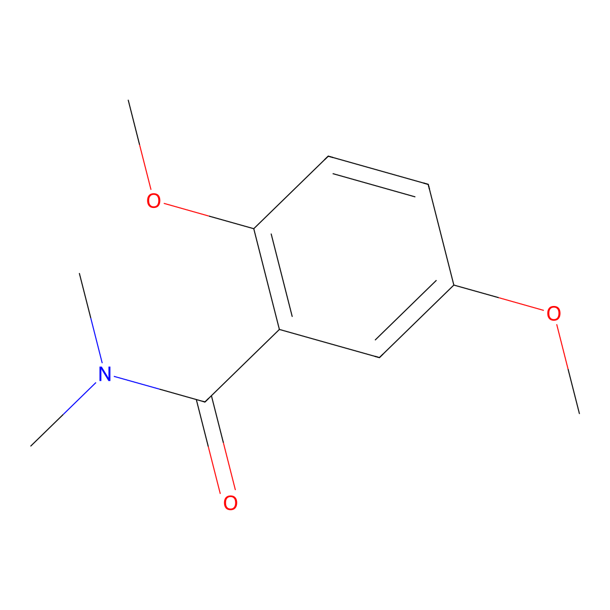 2,5-Dimethoxy-N,N-dimethylbenzamide molecular structure, CAS 105259-59-4