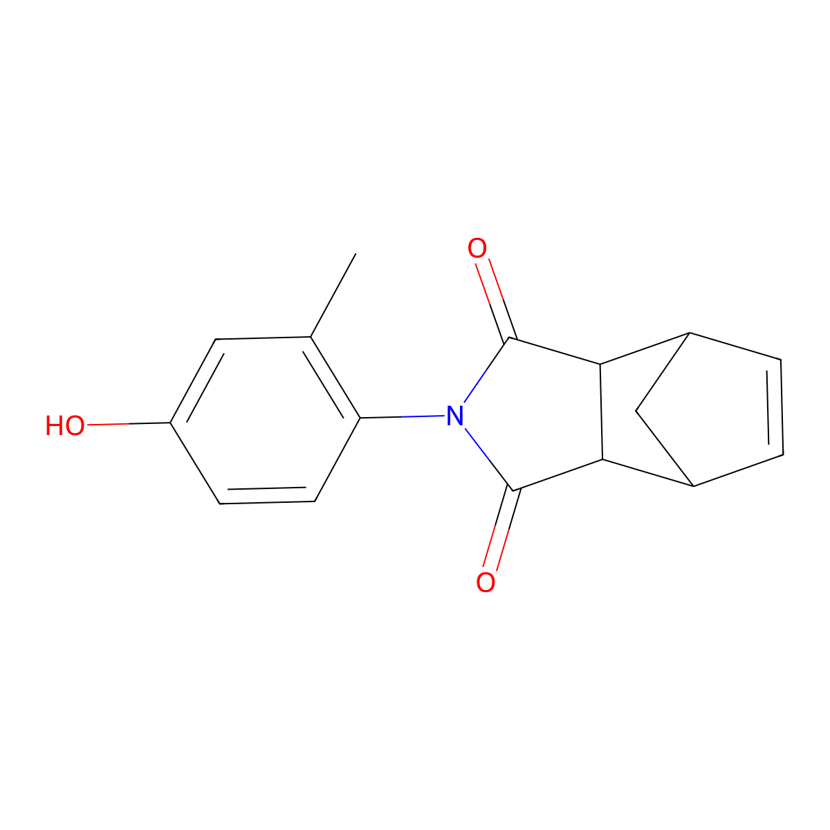 2-(4-hydroxy-2-methylphenyl)-3a,4,7,7a-tetrahydro-1H-4,7-methanoisoindole-1,3(2H)-dione molecular structure, CAS 1052596-32-3