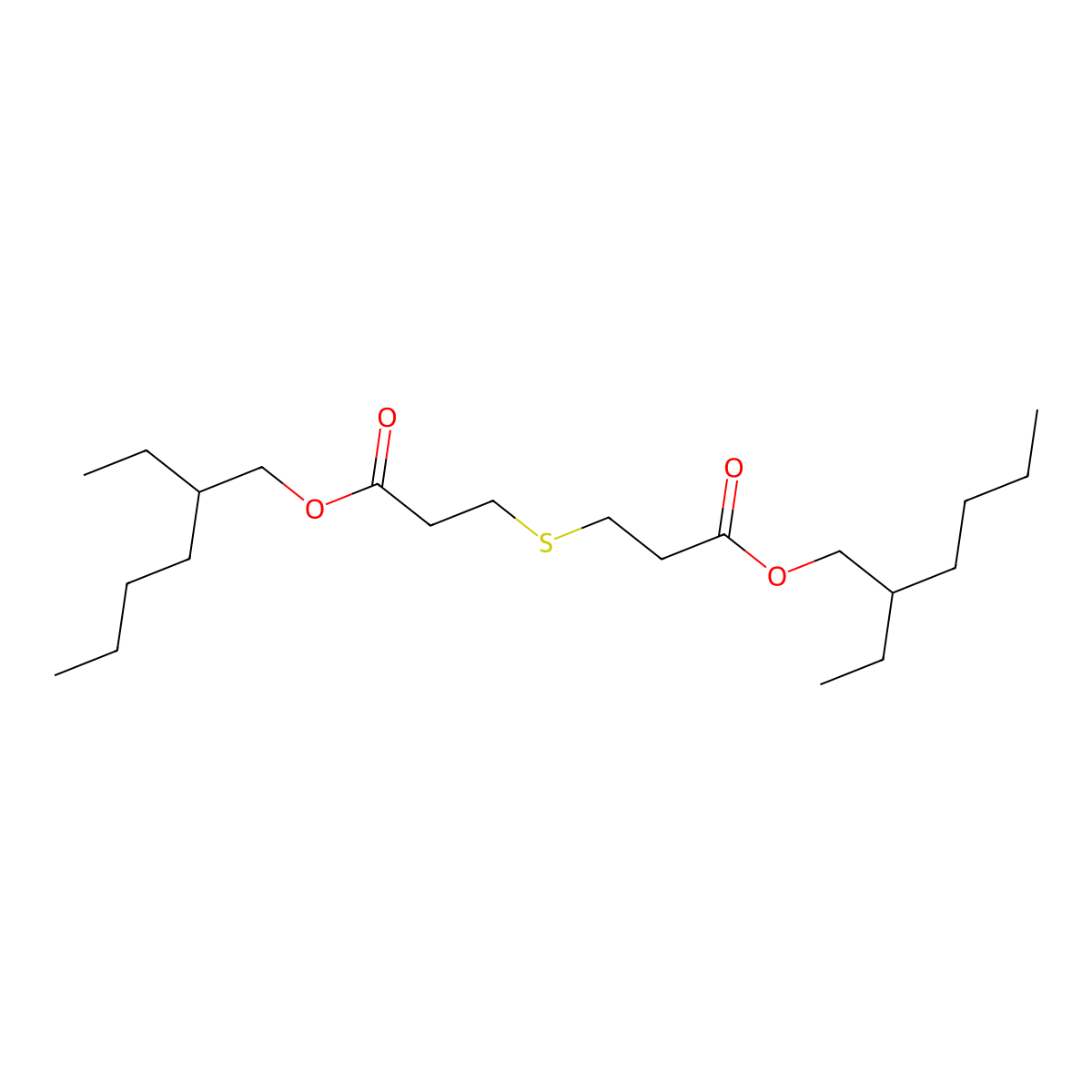 Propanoic acid, 3,3'-thiobis-, 1,1'-bis(2-ethylhexyl) ester molecular structure, CAS 10526-15-5