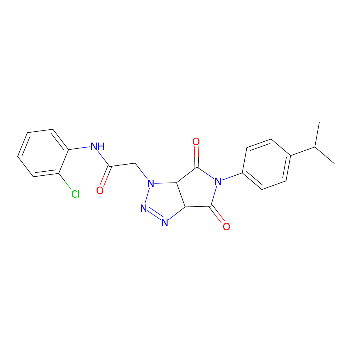 N-(2-chlorophenyl)-2-[5-(4-isopropylphenyl)-4,6-dioxo-4,5,6,6a-tetrahydropyrrolo[3,4-d][1,2,3]triazol-1(3aH)-yl]acetamide molecular structure, CAS 1052604-06-4