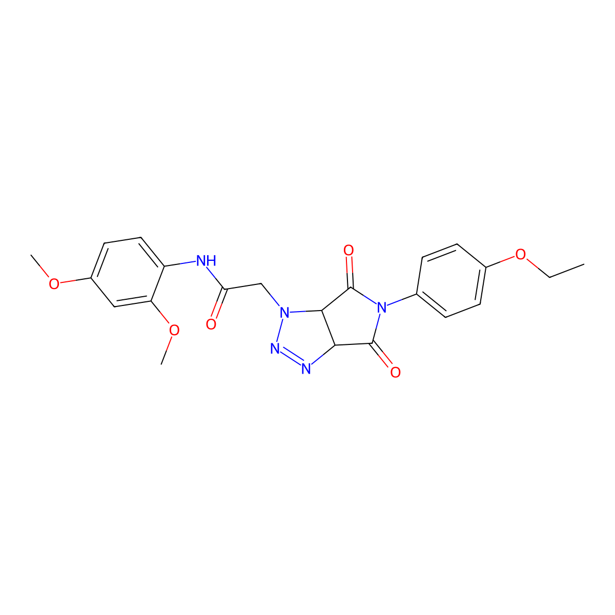 N-(2,4-dimethoxyphenyl)-2-[5-(4-ethoxyphenyl)-4,6-dioxo-4,5,6,6a-tetrahydropyrrolo[3,4-d][1,2,3]triazol-1(3aH)-yl]acetamide molecular structure, CAS 1052604-45-1