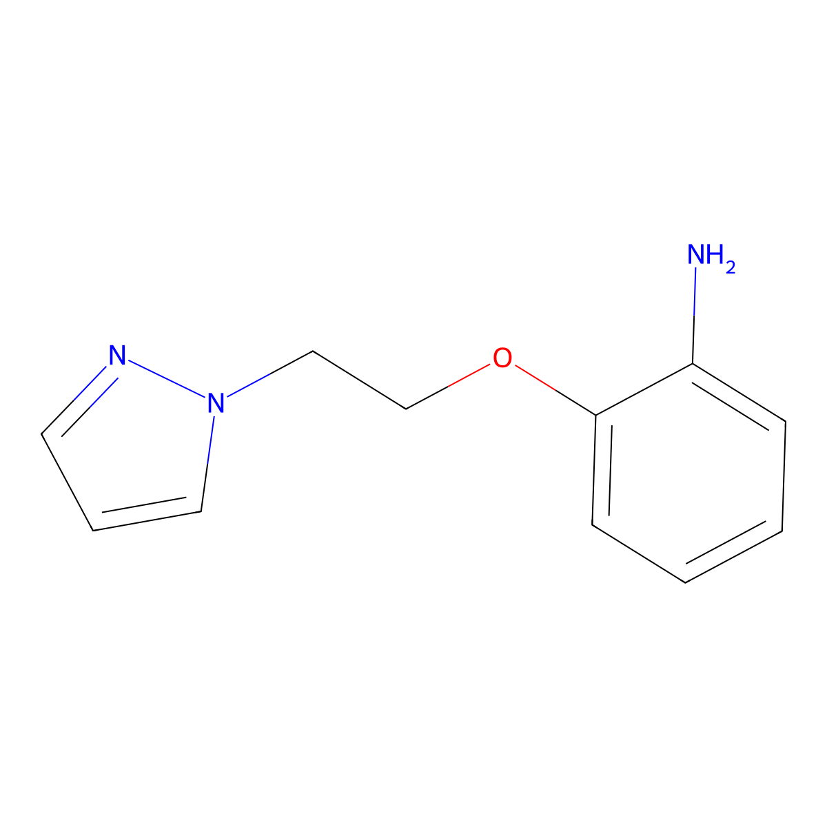 2-(2-(1H-Pyrazol-1-yl)ethoxy)aniline molecular structure, CAS 1052606-76-4