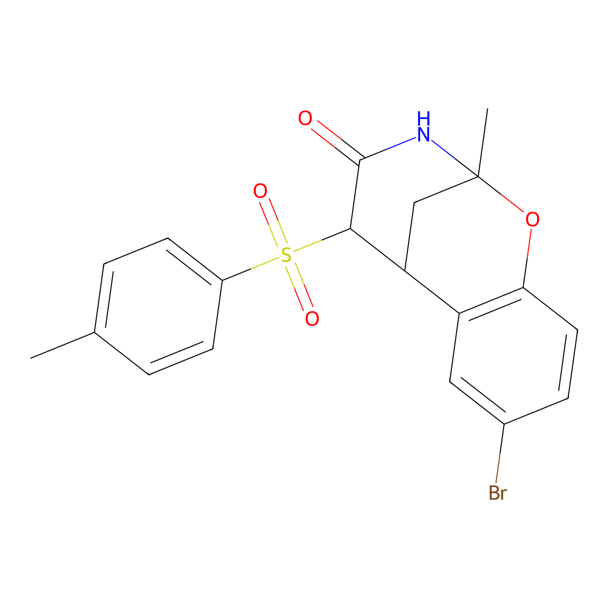8-bromo-2-methyl-5-tosyl-5,6-dihydro-2H-2,6-methanobenzo[g][1,3]oxazocin-4(3H)-one molecular structure, CAS 1052611-51-4
