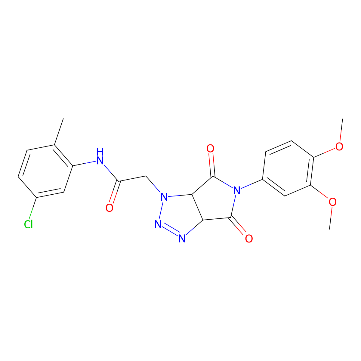 N-(5-chloro-2-methylphenyl)-2-[5-(3,4-dimethoxyphenyl)-4,6-dioxo-4,5,6,6a-tetrahydropyrrolo[3,4-d][1,2,3]triazol-1(3aH)-yl]acetamide molecular structure, CAS 1052612-02-8