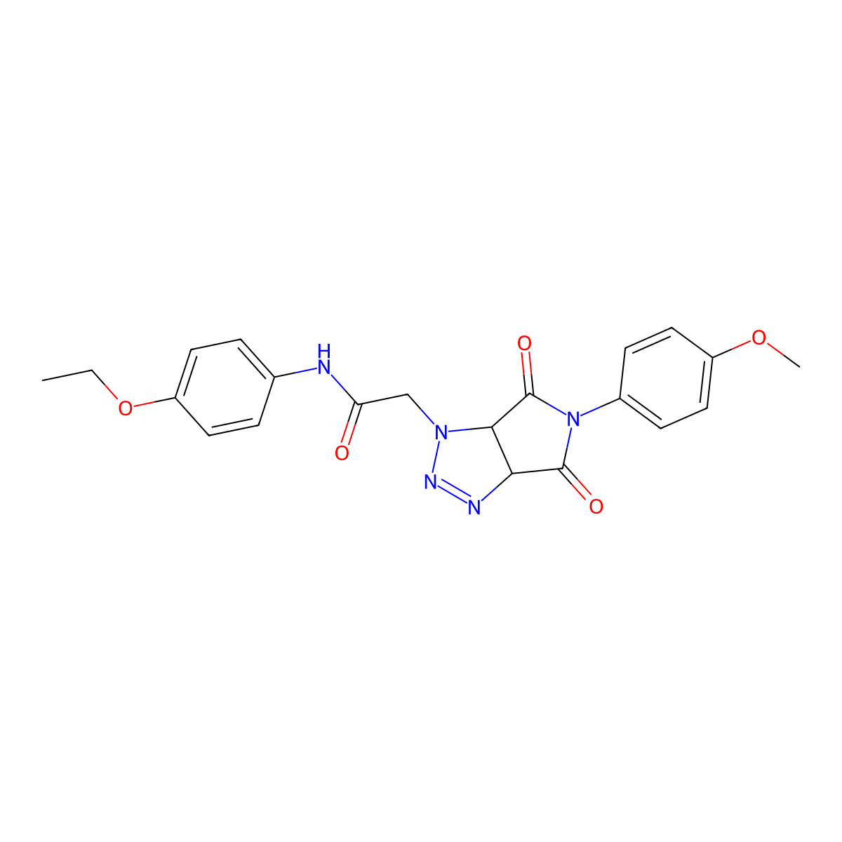N-(4-ethoxyphenyl)-2-(5-(4-methoxyphenyl)-4,6-dioxo-4,5,6,6a-tetrahydropyrrolo[3,4-d][1,2,3]triazol-1(3aH)-yl)acetamide molecular structure, CAS 1052613-18-9