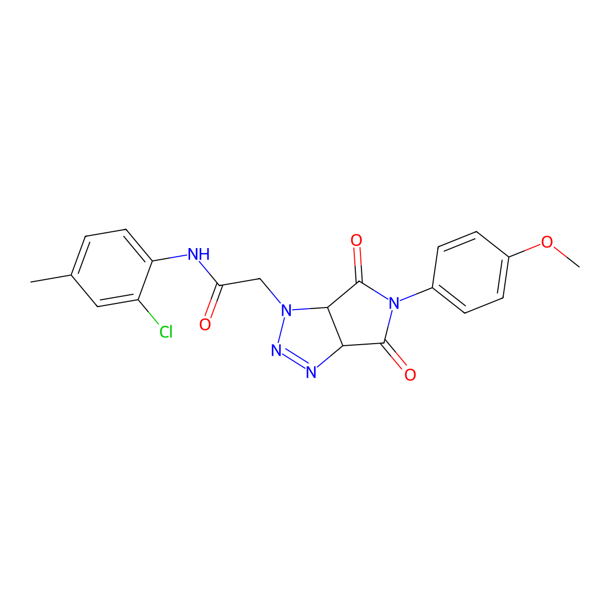 N-(2-chloro-4-methylphenyl)-2-(5-(4-methoxyphenyl)-4,6-dioxo-4,5,6,6a-tetrahydropyrrolo[3,4-d][1,2,3]triazol-1(3aH)-yl)acetamide molecular structure, CAS 1052613-56-5